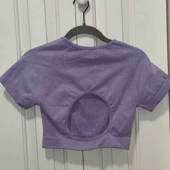 Purple women Crop Top and leggings set - Picture 5 of 6